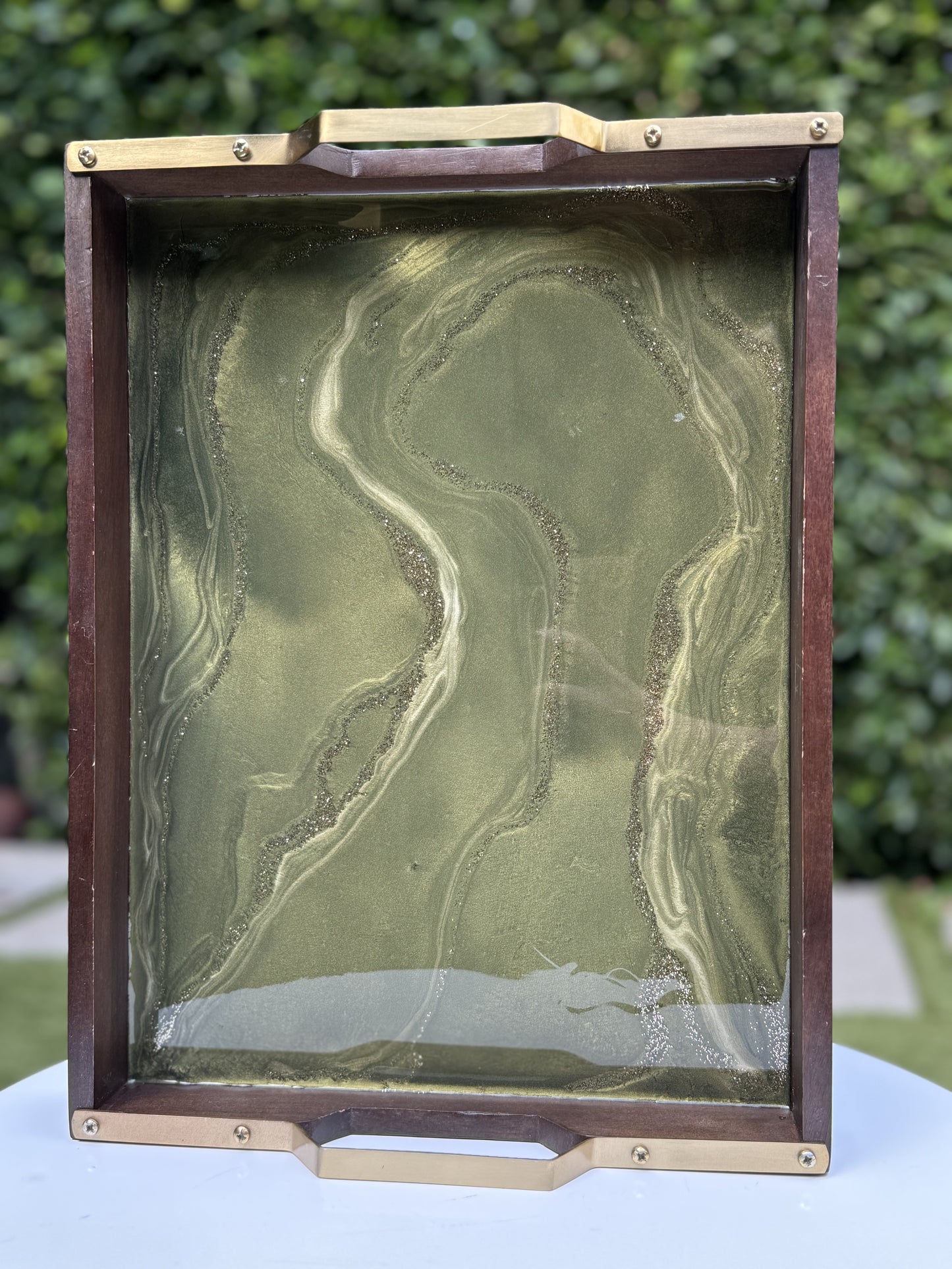 Gilded Sage Tray