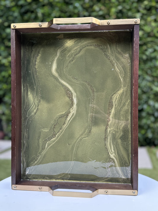 Gilded Sage Tray