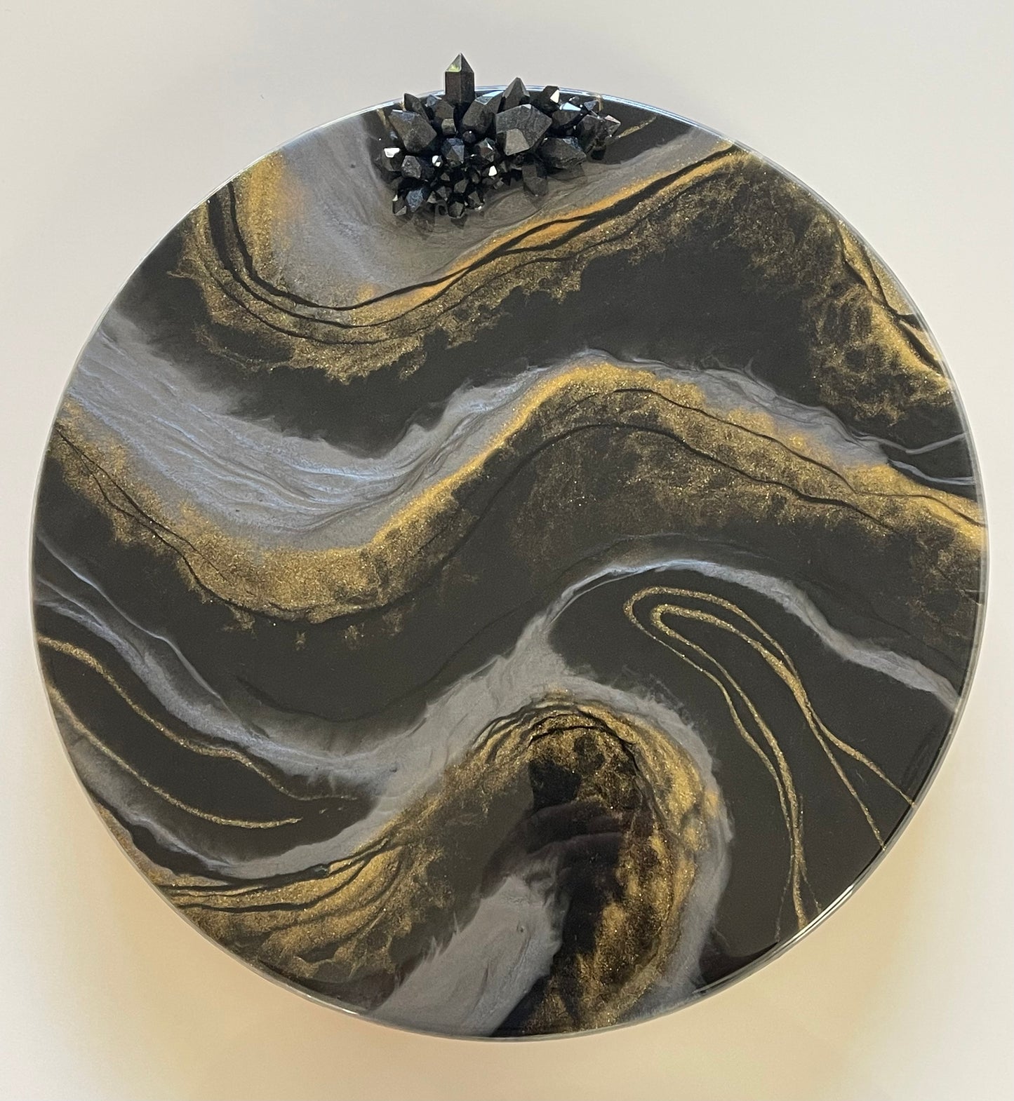 Black-Gold and Silver Lazy Susan